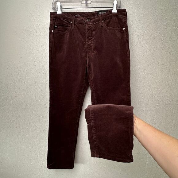 Ag Adriano Goldschmied Denim - Adriano Goldschmied Prima Corduroy Cigarette Jeans Brown Women 29